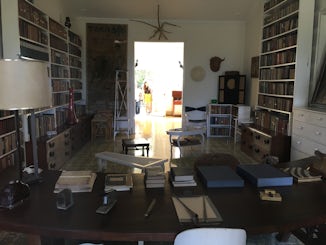 Hemingway's desk where he wrote Old Man and the Sea and For Whom the Be