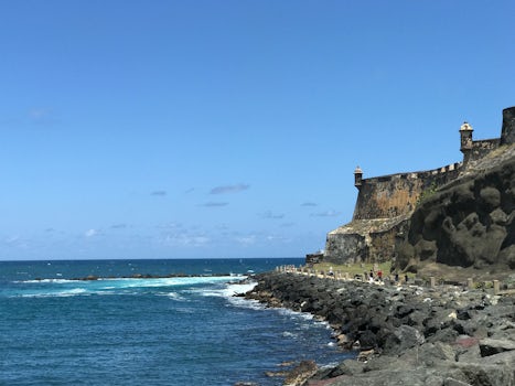 View from the walkway around Fort Morro