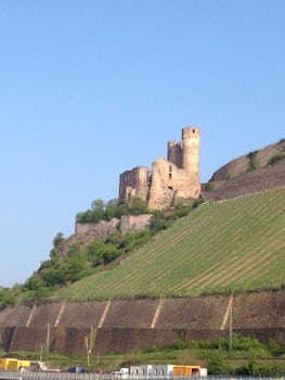 Many Castles as we cruised through the Rhine Valley