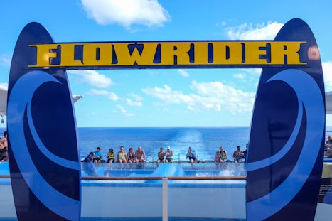 Flowrider on the aft of the ship. Was usually pretty busy back here.