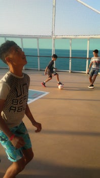 my son playing basketball