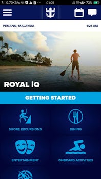 Screenshot of Royal IQ app homepage