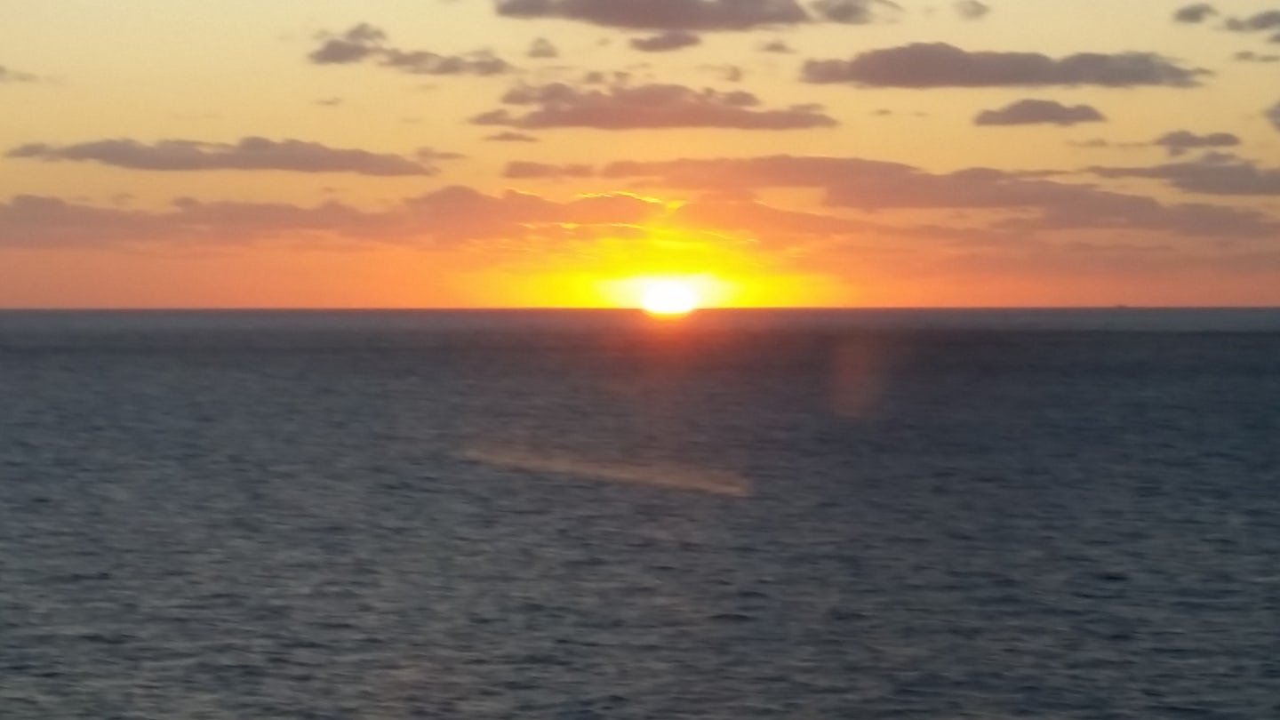 Sunset last night at sea