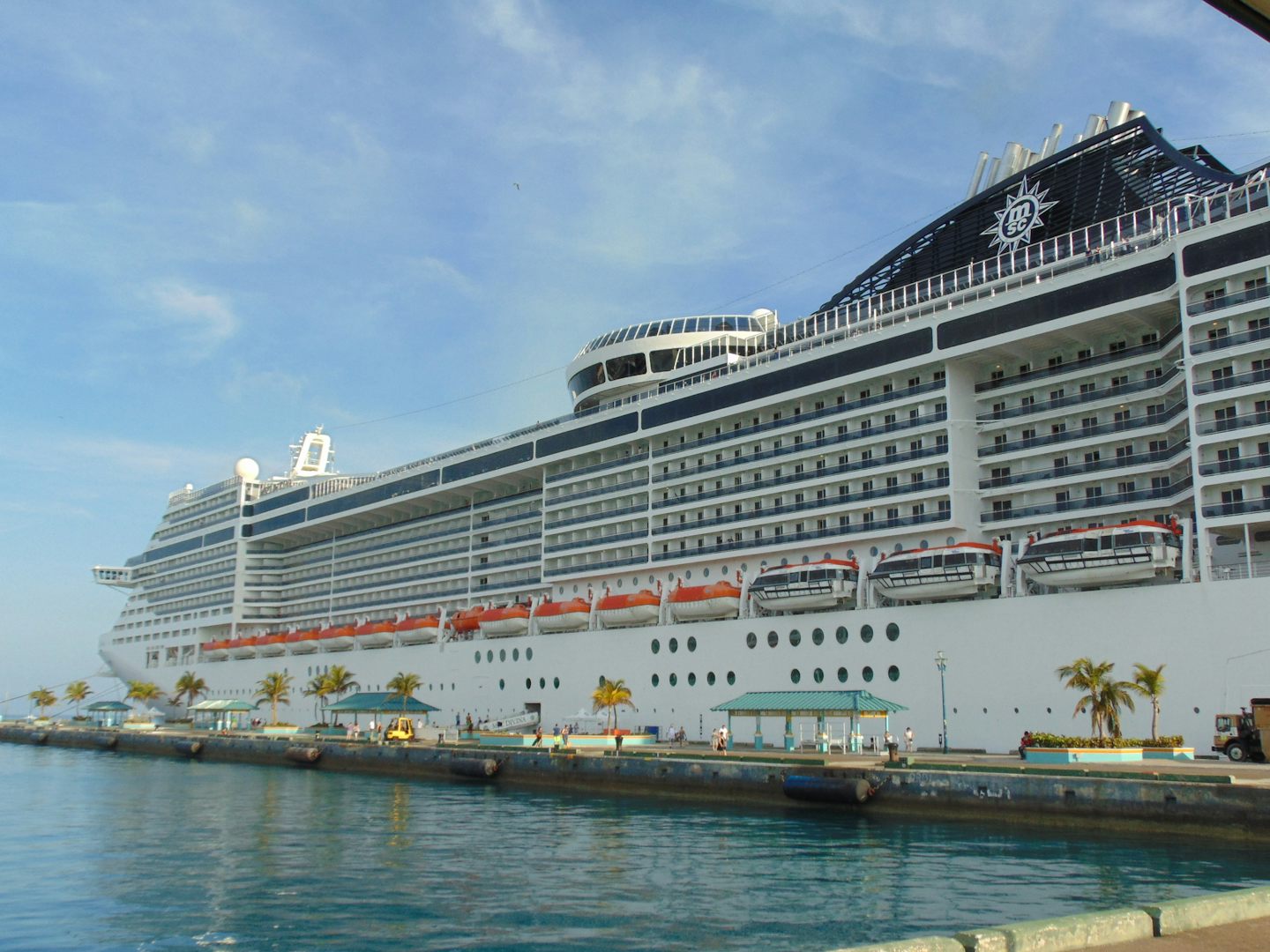 MSC Divina docked in Bahamas