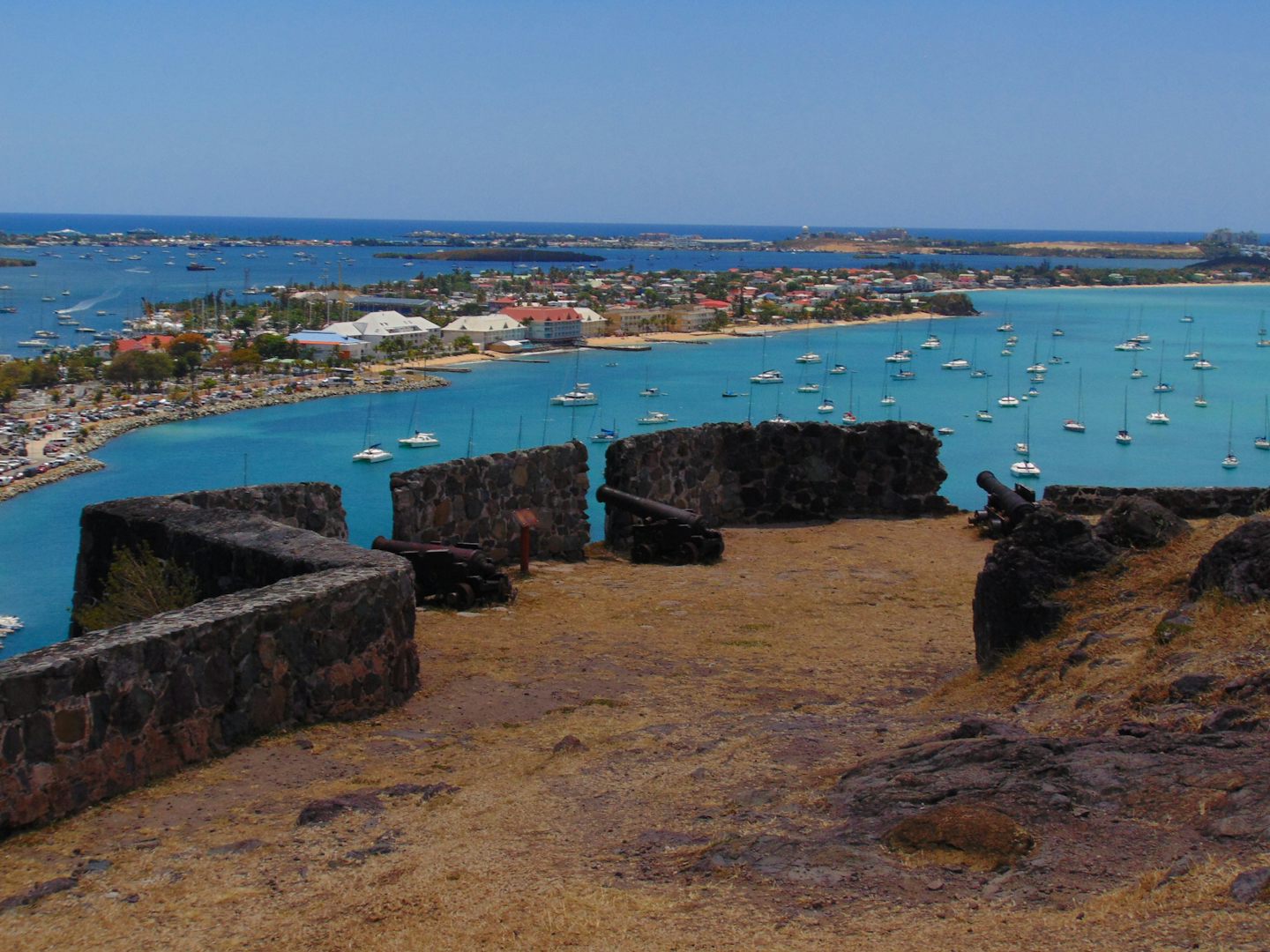 View from atop Fort Louis in Marigot, St. Martin.