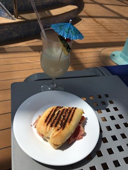 Embarkation Lunch 4/1 provided on the Lido Deck