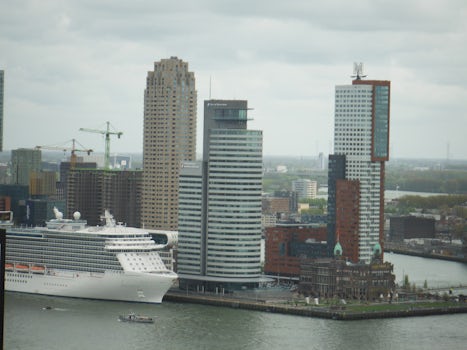 Ship from the Euromast Tower in Rotterdam