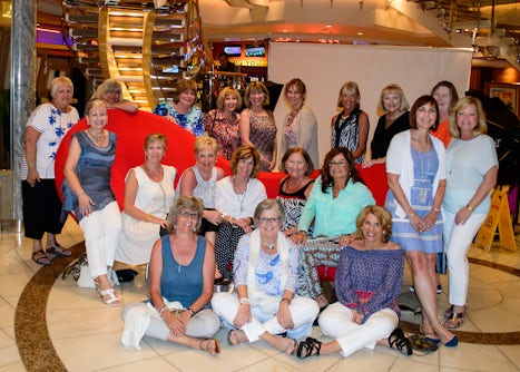 Our group of 20 College Sorority gals and friends at sea.