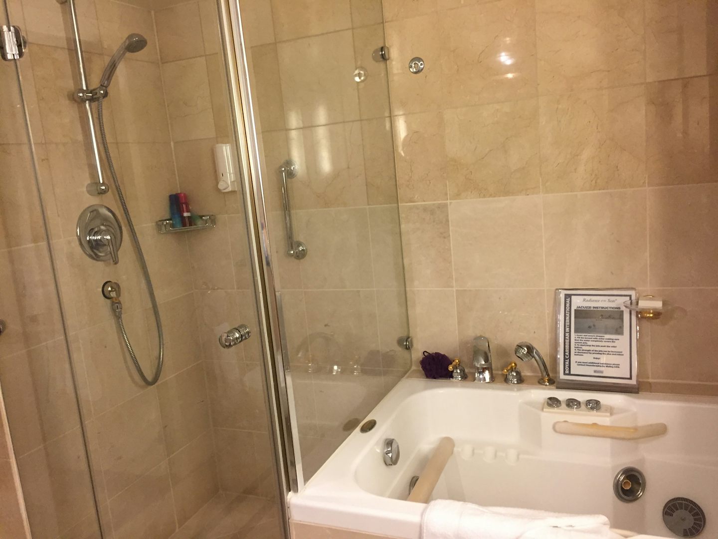 Cabin 1562 jacuzzi tub is not large.  It is the size of a regular tub, with