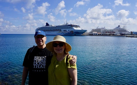 Us in Rhodes, with our ship behind.  Rhodes is awesome.  So much to do.  Th