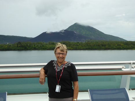 Looking towards the volcano in Rabaul