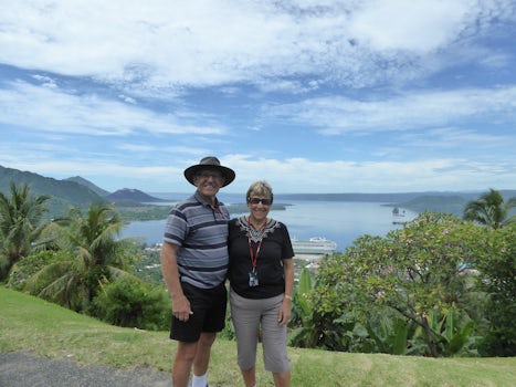 Looking from the volcanic observatory in Rabaul