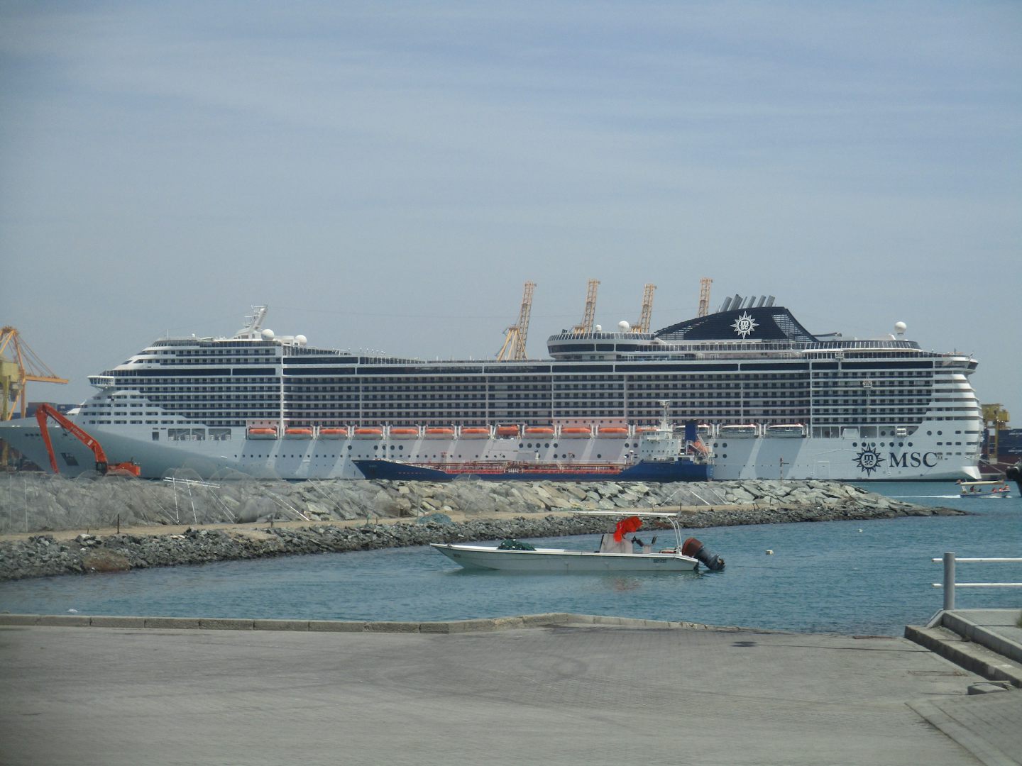 Ship docked in Dubai
