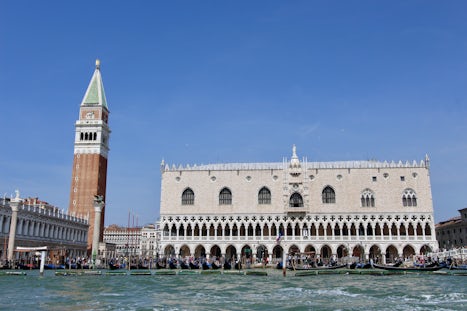 Venice San Marco Square & the Doges Palace, as our ship glided by, to start