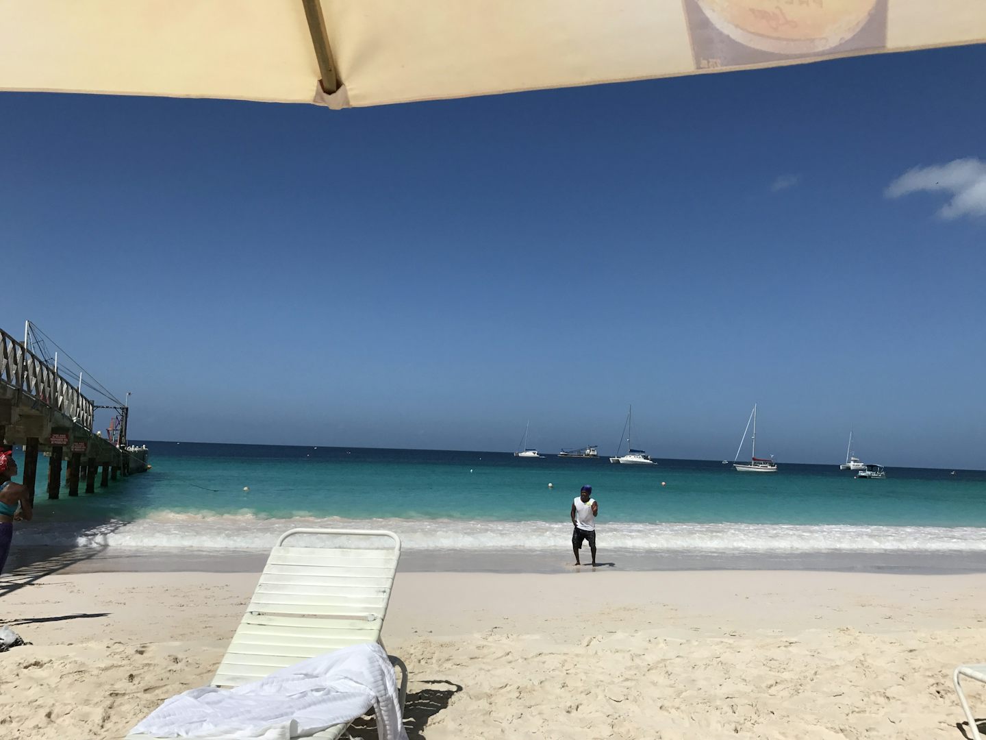 The Boatyard Beach in Bridgetown, Barbados.
