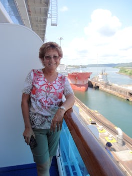 Crossing through one of the locks of the Panama Canal