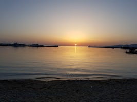 Sunset point near Mykonos port