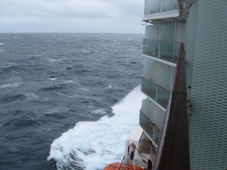 Rough seas between Bermuda and Portugal, first full day at sea.