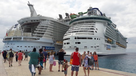 The Allure of the Seas and Liberty of the Seas in Cozumel.