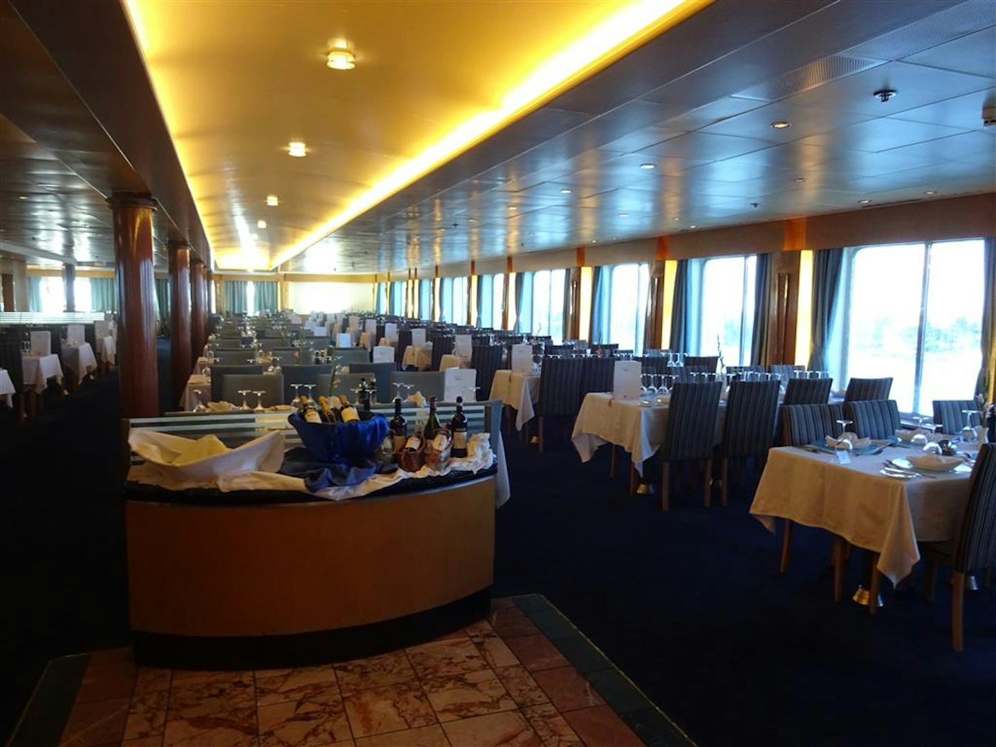 Amalthia Restaurant.  One of two main dining rooms on Decks 5 and 8.