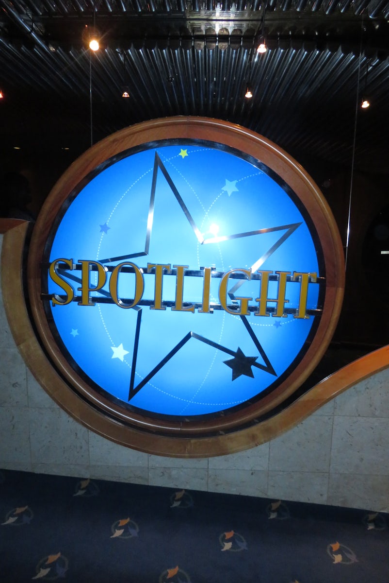 Entrance to the Spotlight Lounge abroad Enchantment of the Seas.