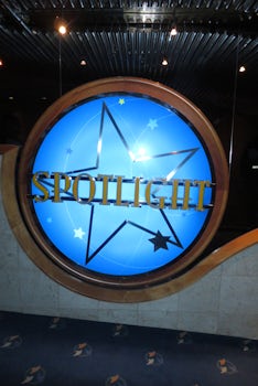 Entrance to the Spotlight Lounge abroad Enchantment of the Seas.