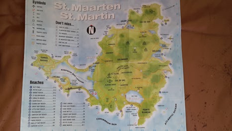 Map of St.  Marten,  went to malic and Simpsons bay with viator. ..great