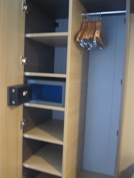 This is just part of the storage space, there is another closet with shelve