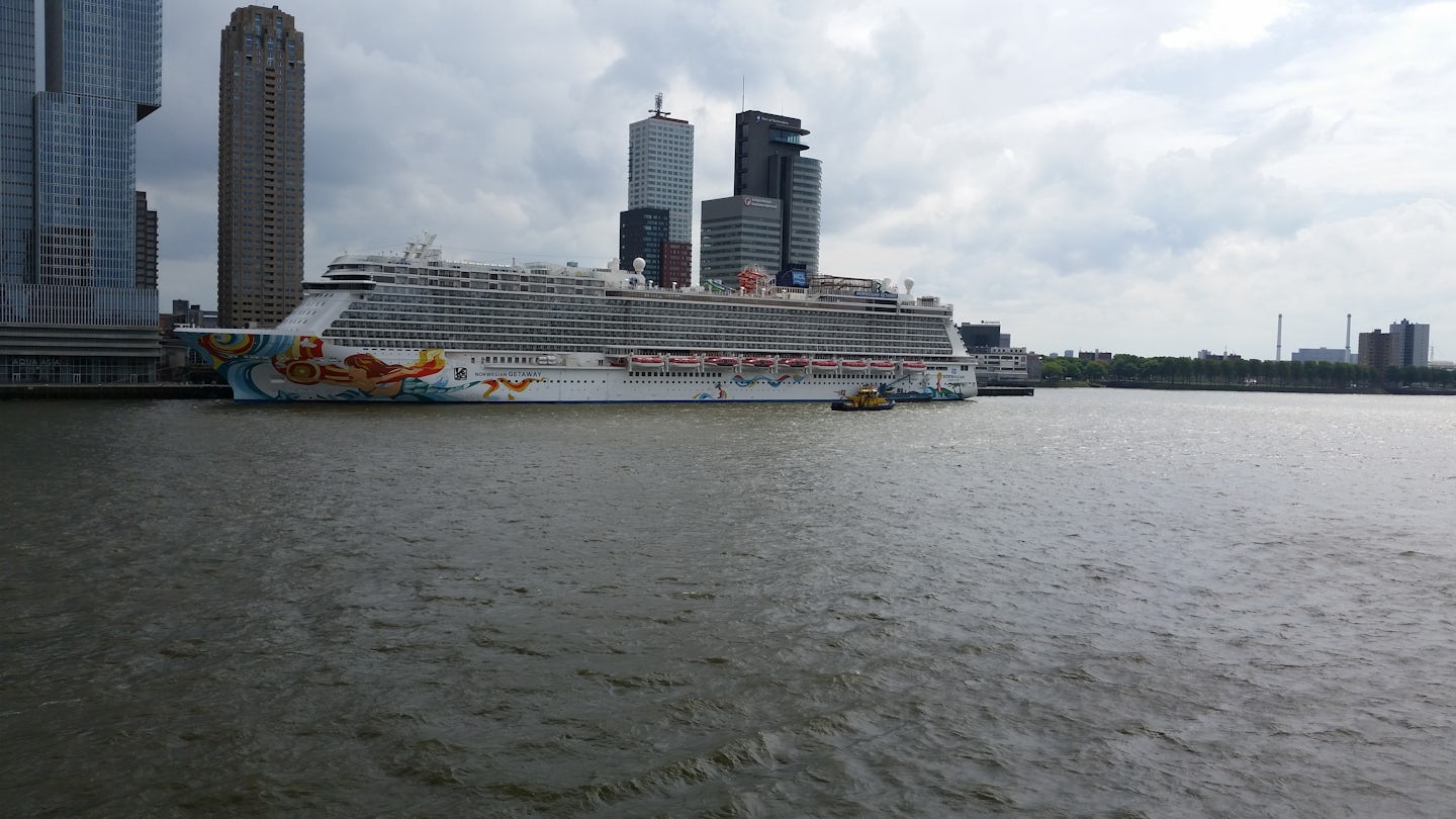 Getaway docked in Rotterdam