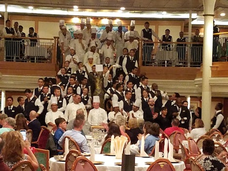 Dining Room staff on final night of cruise
