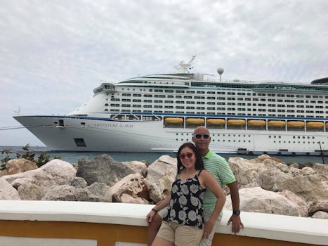 My husband and me enjoying Curacao
