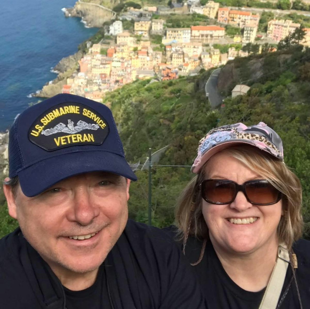 Me and Wife at a scenic view in Italy.