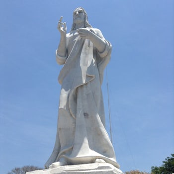 Statute of Jesus that Battista's wife gave him a few days before Castro