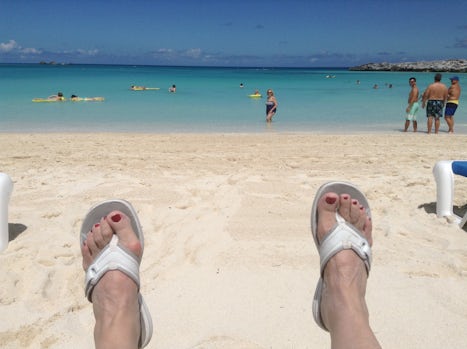 Happy toes at Great Stirrup Cay