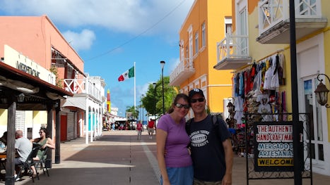 Central shopping area in Cozumel