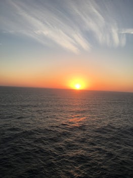 Lots of days at sea, which is what I wanted, many beautiful sunsets.