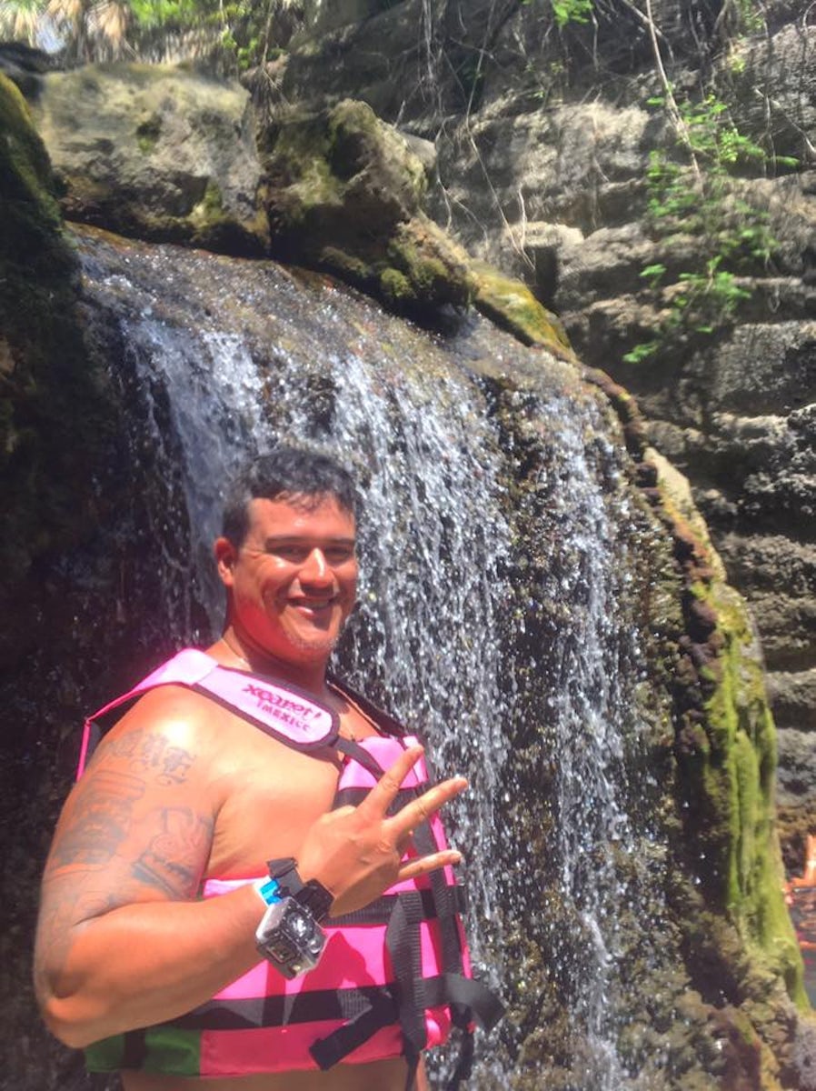 Xcaret! An amazing place! All the vests are pink. LOL!!!!!