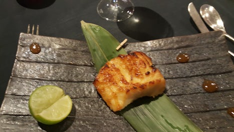 Miso glazed sea bass at Red Ginger