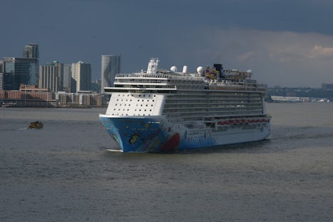 Passing the NCL Breakaway by Liberty Island