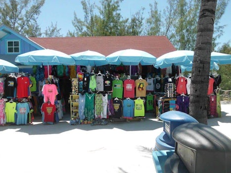 Small, over priced straw market. Better shopping in Nassau or on the last day on the ship with the RC sales
