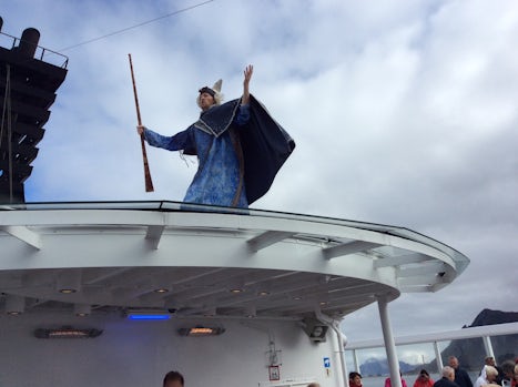 "King Norse"at the ceremony for Crossing the Arctic Circle.