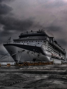 Ship docked in Manila