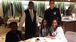 dinner with Waiter and Assistant Waiter Julian Martinez and Santiago Assume