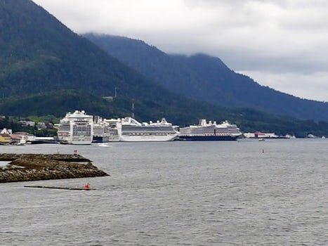 Cruise ships at Ketchitan Alaska