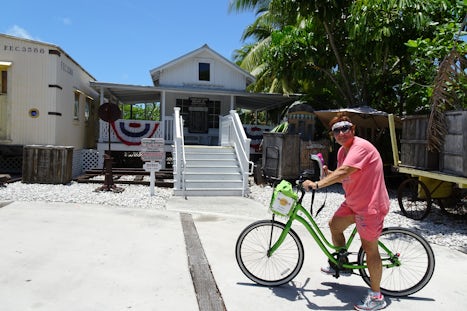 Riding bikes in Key West