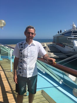 On the rear sunbathing deck of TUI Discovery 2