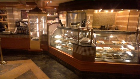 We loved the International café.  Great coffees, cappuccino and fresh pastries plus hot snacks 24 hours a day.