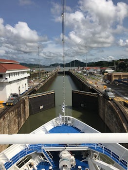 Small ship in Panama Canal