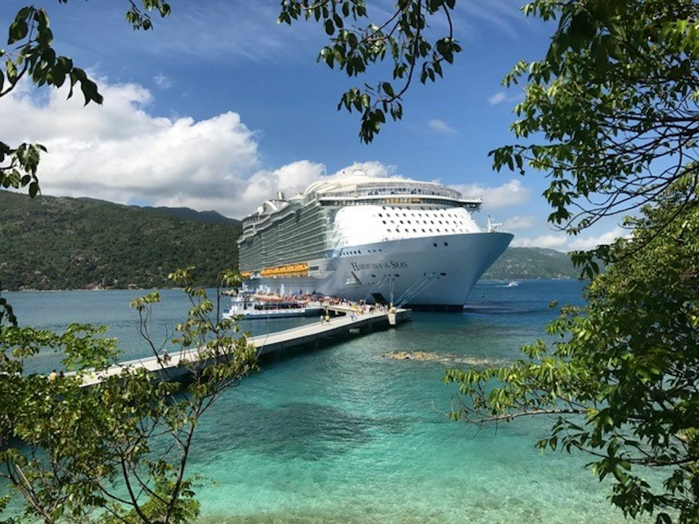 My "kodak moment" pic-snapping of Harmony while docked in Labadee,