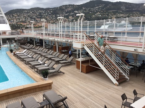 Pool Deck, lower and upper sun beds, Silver Muse